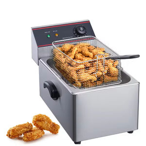 Large Capacity Commercial Electric Single-Tank Stainless Steel Deep Fryer Street <strong>Vending</strong> Serving <strong>French</strong> <strong>Fries</strong> Snack <strong>Machine</strong> - Product Image 1