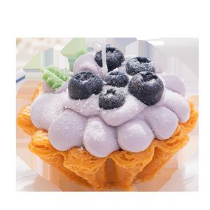 เทียนหอมกลิ่นขนมครัวซองต์ทำมือจากขี้ผึ้งถั่วเหลืองรักษ์โลก กลิ่นผลไม้ สำหรับอโรมาเธอราพี - Product Image 1