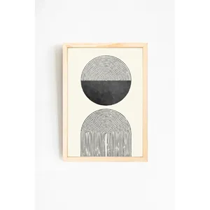 Arte Mural Moderno de Diseño Abstracto 03-4 con Marco de Madera Natural - Product Image 5