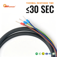 Capteur de température WTsensor Pt100 Pt1000 RTD, grade A, -50~650°C, IP65, SS304, sonde de 8 mm, personnalisable avec montage fileté M20x1.5