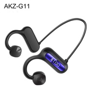 Casque sans fil à conduction osseuse AKZ-G3 de deuxième génération avec LED, étanche IPX3, codecs LHDC, style E-sport pour le sport