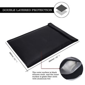 YIHUAING Large Capacity Black Zippered Fireproof <b>Document</b> <b>Bag</b> Portable Storage for Office Home Certified Fireproofing for School - Product Image 6