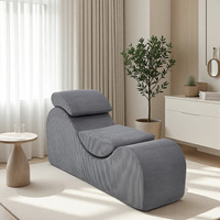 Hochelastisches, druckresistentes PU-Leder Modernes Minimalistisches Sofa Multifunktionale Internet-Trend Chaiselongue Loveseat