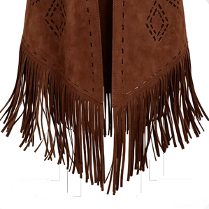 <span class=keywords><strong>Chaleco</strong></span> Vintage Ecológico para Mujer con Flecos, Remaches y Borlas, Estilo Hippie de los 70, Sin Mangas, <span class=keywords><strong>Disfraz</strong></span> de <span class=keywords><strong>Vaquera</strong></span> del Oeste, Ropa Exterior para Fiesta de Halloween - Product Image 5