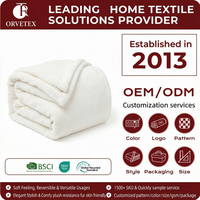 Couverture en polaire flanelle unie et moelleuse Orvetex, article essentiel confortable de poids moyen, très vendue
