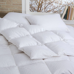 Offres Spéciales européen blanc haute qualité 100% coton microfriber tissu gaufré rayures tissu blanchi couette matelassée - Product Image 4