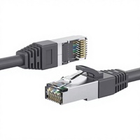 Cable de Red Super Categoría 7, Cobre Libre de Oxígeno, Multifilar, Doble Blindaje, Diez Gigabits, SF/FTP, Modelo 9865