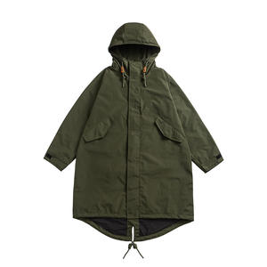 Abrigo de longitud media estilo <span class=keywords><strong>militar</strong></span> a cuadros Retro Ami M51 para <span class=keywords><strong>hombre</strong></span>, corte holgado, estilo <span class=keywords><strong>PARKA</strong></span>, ropa exterior con forma de cola de pez - Product Image 1