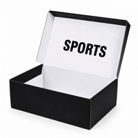Meilleur prix, boîtes d'emballage en carton ondulé noir de luxe, grand format, design personnalisé, pour chaussures, perruques, expédition et envoi postal