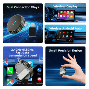 อะแดปเตอร์ Carplay ไร้สายแบบพกพา 2 in 1 เชื่อมต่อรวดเร็ว สำหรับรถยนต์ รองรับมัลติมีเดีย เพลง และพอดแคสต์ - Product Image 5