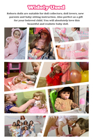 Lifereborn 24 Pouces 60 CM Réaliste Poupée Bébé Fille Reborn en Vinyle Silicone pour Cadeaux Filles