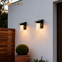 Applique murale solaire LED moderne pour extérieur avec diffuseur en polycarbonate, étanche IP54, pour jardin, patio et véranda