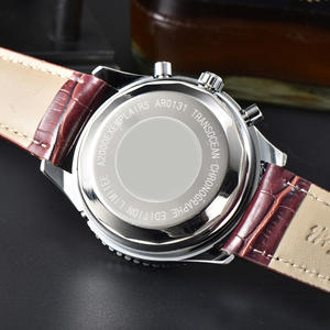 Montre mécanique multifonctionnelle automatique pour homme, étanche, avec logo personnalisé, en cuir, pour affaires - Product Image 3