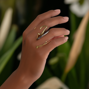 Fashion <b>Rings</b> 316L Stainless Steel PVD Gold Plating Heart Design Adjustable For Women - Product Image 3