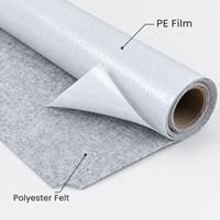 Feutre polyester auto-adhésif avec film PE pour toiture métallique, anti-condensation et réduction du bruit
