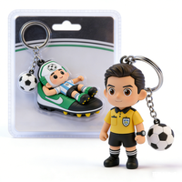 Nouveaux porte-clés personnalisés sur le thème du football 2D/3D, design personnalisé avec votre propre logo, porte-clés en caoutchouc souple en PVC