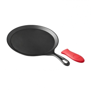 Poêle à tortillas en fonte pré-culottée, écologique et sûre, pour cuisiner sans effort des crêpes, des pancakes et des pains plats - Product Image 1