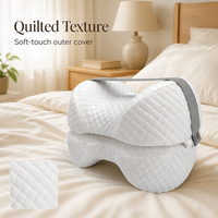 Coussin orthopédique pour genoux pour dormeurs latéraux, en mousse à mémoire de forme, coussin papillon pour les jambes, tricoté, amovible et lavable, couleur personnalisée, vente en gros