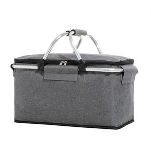 Foldable Portable Large-Capacity Insulated Fabric Picnic Camping <b>Basket</b> & Ice <b>Basket</b> for Fruit - Product Image 3