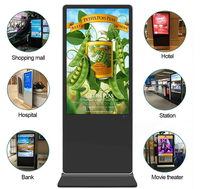 Kiosque sur pied 49 pouces Android WiFi, affichage numérique anti-reflet Full HD, écran tactile 10 points, moniteur SDK, animation en libre-service