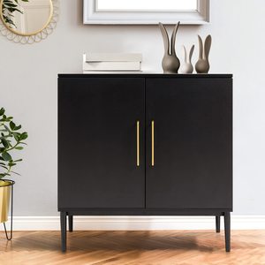 4 <strong>Drawer</strong> Black <strong>High</strong> <strong>Gloss</strong> <strong>Chest</strong> <strong>of</strong> <strong>Drawers</strong> <strong>High</strong> Quality European Style Wood Furniture for Home or Hotel Living Room Use - Product Image 1