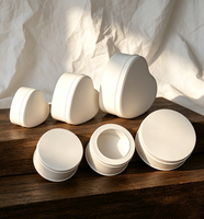 Boîte en métal vide blanche en stock, formes variées (carrée, ronde, cœur), conteneur en étain personnalisable avec logo pour le stockage de cadeaux