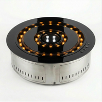 Cheminée à vapeur d'eau ronde de 550 mm avec télécommande pour projets décoratifs autonomes