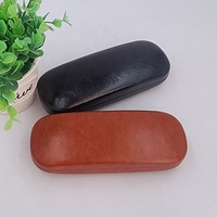 Étui à lunettes rigide en cuir PU avec fermeture magnétique, boîte de rangement rectangulaire pour lunettes avec monture métallique, logo personnalisé