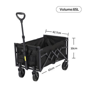 Práctico <span class=keywords><strong>y</strong></span> conveniente Carro de mano para pícnic al aire libre con <span class=keywords><strong>cuatro</strong></span> ruedas plegables de gran capacidad Material de tela Oxford Carro de mano plegable - Product Image 2