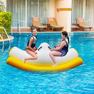 Waterhan Bouée <span class=keywords><strong>gonflable</strong></span> portable personnalisée de qualité commerciale, type <span class=keywords><strong>banane</strong></span>/balançoire, en PVC de 0,7 mm d'épaisseur, pour adultes, lacs, plages, piscines et baignades - Product Image 1