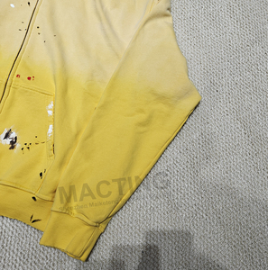 Sudadera con Capucha Amarilla para Hombre, con Cierre, Estilo Casual, con Patrón Bordado, Manga Regular, para Otoño, 100% Algodón - Product Image 5