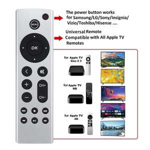 Télécommande IR de remplacement pour <span class=keywords><strong>Apple</strong></span> <span class=keywords><strong>TV</strong></span> 4K <span class=keywords><strong>HD</strong></span> A2169 A1842 A1625, contrôleur argenté sans fonction vocale ni pavé tactile - Product Image 6