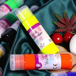 Pincel de acuarela líquido de 12 colores de marca OEM de la mejor calidad, caja de transporte de mano, pintura de acuarela no tóxica para niños - Product Image 3