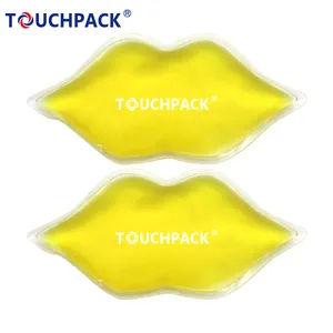 High-end Custom Private Logo Color Hot Cold Reusable Gold Lip Gel Liquid Lip Shape Ice Pack For Toothache Pain