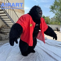 Costumes gonflables de gorille noir de mascotte de défilé de taille adulte sur mesure, costume gonflable de gorille en peluche
