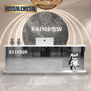 Comptoir de bar intérieur en acier inoxydable 304 Table de bar imperméable de qualité supérieure pour la maison, îlot de cuisine moderne d'hôtel avec finition brillante - Product Image 5