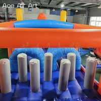 Grand parcours d'obstacles gonflable extérieur avec toboggan et jeu de sport de rebond de saut de clôture avec trampoline et toboggan