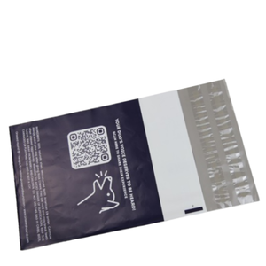 Sobre de polietileno azul oscuro personalizado, doble autoadhesivo, con impresión duradera - Product Image 4