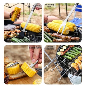 Ensemble de <span class=keywords><strong>barbecue</strong></span> d'extérieur haut de gamme personnalisé, accessoires de cuisson, kit d'outils de <span class=keywords><strong>barbecue</strong></span> portable avec sac Oxford - Product Image 2
