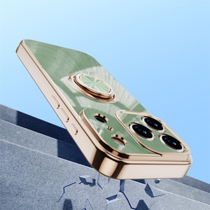 Nueva Funda Protectora para Teléfono Móvil con Anillo de Soporte y Base, Electrochapada, de TPU Suave, para iPhone 17 Air Pro Max 16 Plus 15 14 13 12 11 - Product Image 3