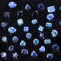 Moissanite bleu océan de qualité supérieure, fantaisie et originale