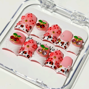 10 pièces de faux ongles à presser faits main, nouveau style estival insulaire, pour femmes, articles de <span class=keywords><strong>manucure</strong></span> à succès limité - Product Image 5