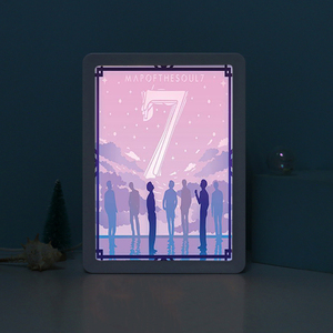 Lámpara de tallado de papel para decoración de muebles, luz de noche, regalo de fiesta, Popular coreana, juvenil, <span class=keywords><strong>idol</strong></span> - Product Image 6