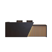 Bureau de réception moderne en bois noir YS-0047 pour entreprise magasin de vêtements clinique dentaire hôtel restaurant boutique ou table de bar