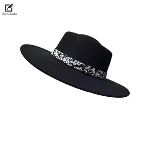 หมวกเฟโดร่าหมวกสักหลาดสำหรับผู้ชายและผู้หญิง,หมวกฟีดอร่าหมวกปานามาหมวกขนสัตว์แบบสั่งทำ
