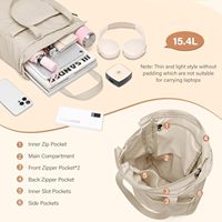 Tas Ransel Tote Konvertibel untuk Perjalanan Santai, Ringan dari Bahan Nilon, Tas Ransel Lipat Serbaguna untuk Wanita dan Pria