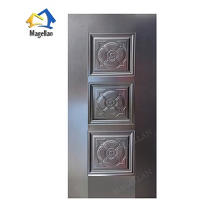 Hoja de puerta de metal en relieve Placas de puerta de acero galvanizado Panel Moldeado Cubiertas de puerta de acero estampado - Product Image 6