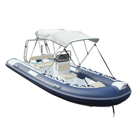 Bateau pneumatique de pêche RIB 480 à coque en fibre de verre PVC/Hypalon/Orca certifié CE, haute vitesse, 16 pieds, à vendre