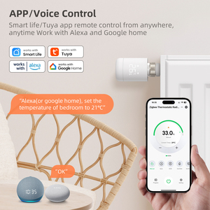 Vanne thermostatique numérique <span class=keywords><strong>sans</strong></span> <span class=keywords><strong>fil</strong></span> AVATTO Zigbee3.0 TRV avec indicateur, compatible Tuya Smart, pour <span class=keywords><strong>radiateur</strong></span> et chauffage au gaz, personnalisable - Product Image 5