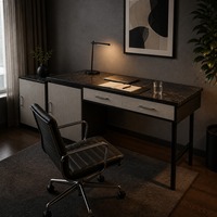 Ensemble de chambre à coucher d'hôtel moderne Wyndham Mobilier d'hôtel Console en bois MDF Tête de lit Chambre d'hôtel Meuble TV